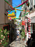 rua no centro da vila de Sintra