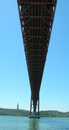 ponte sobre o tejo vista de baixo